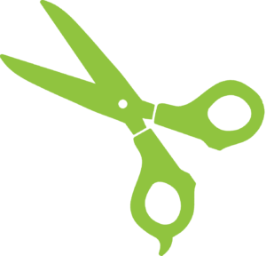 salon hair cutting scissors icon